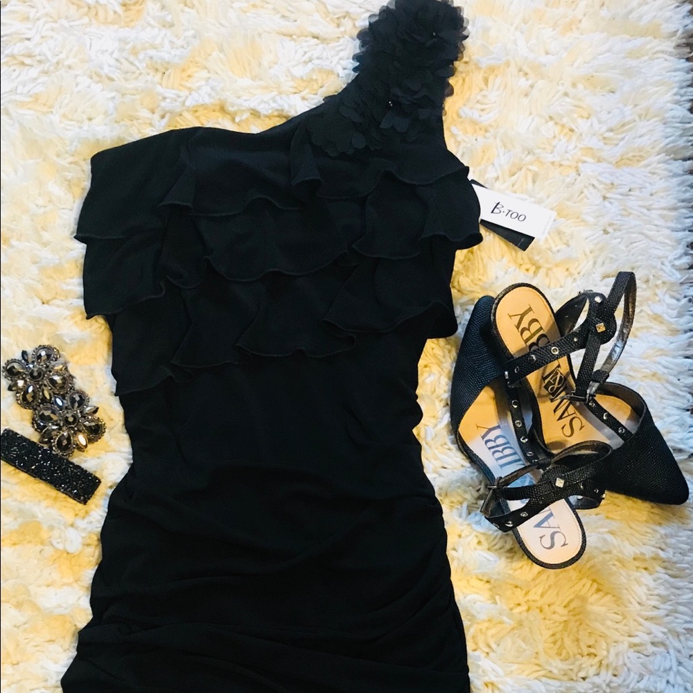 One shoulder sexy dress  stretch